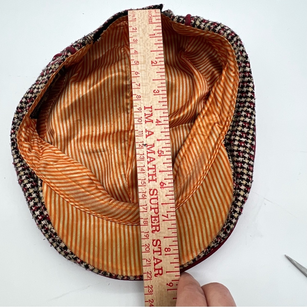 Element Crowns Houndstooth Flat Cap Wool Blend Br… - image 10